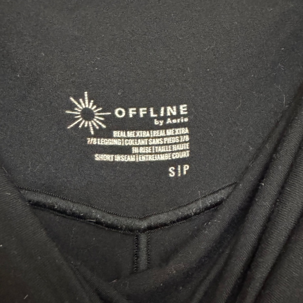 OFFLINE by Aerie High Waisted Crossover Leggings Black Yoga Pants - Picture 4 of 5